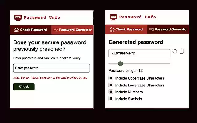 Password Unfo  from Chrome web store to be run with OffiDocs Chromium online
