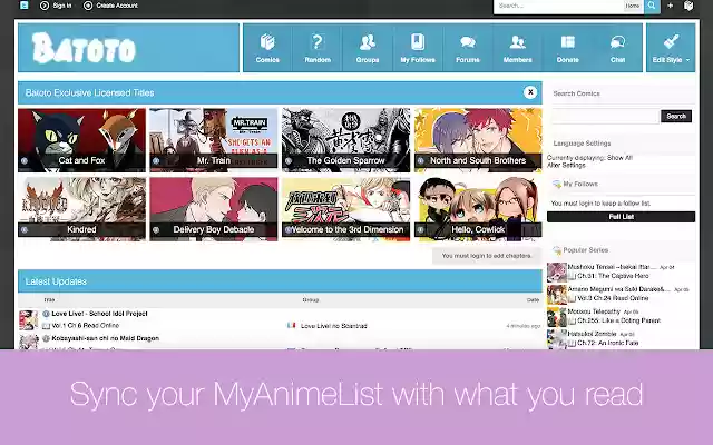 patchouli chan: auto sync your MAL  from Chrome web store to be run with OffiDocs Chromium online