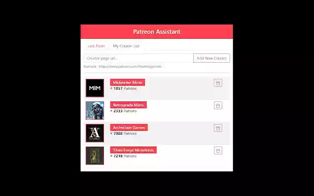Patreon Assistant from Chrome web store to be run with OffiDocs Chromium online Patreon Assistant from Chrome web store to be run with OffiDocs Chromium online
