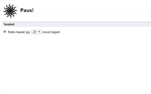 Paus! from Chrome web store to be run with OffiDocs Chromium online Paus! from Chrome web store to be run with OffiDocs Chromium online