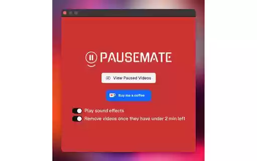 PauseMate YouTube Bookmarker from Chrome web store to be run with OffiDocs Chromium online PauseMate YouTube Bookmarker from Chrome web store to be run with OffiDocs Chromium online