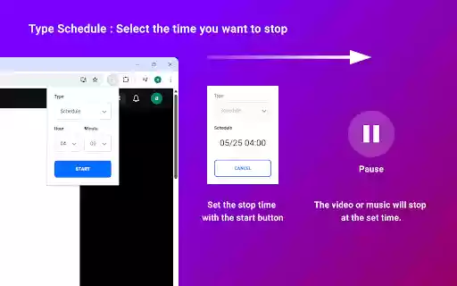 Pause Timer  from Chrome web store to be run with OffiDocs Chromium online