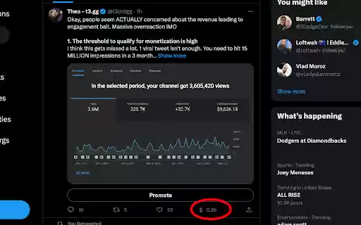 PayCheck for X (Formerly Twitter)  from Chrome web store to be run with OffiDocs Chromium online