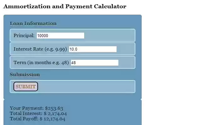 Payment Calculator from Chrome web store to be run with OffiDocs Chromium online Payment Calculator from Chrome web store to be run with OffiDocs Chromium online