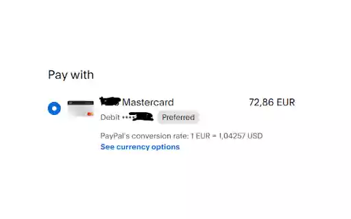 Paypal Automatic Currency Conversion Block from Chrome web store to be run with OffiDocs Chromium online Paypal Automatic Currency Conversion Block from Chrome web store to be run with OffiDocs Chromium online