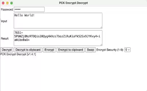 PCK Encrypt Decrypt  from Chrome web store to be run with OffiDocs Chromium online