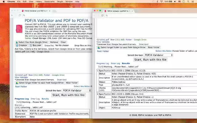 PDF/A Validator and PDF to PDF/A  from Chrome web store to be run with OffiDocs Chromium online