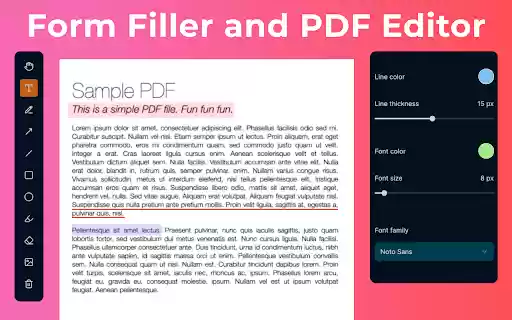 PDF Filler  from Chrome web store to be run with OffiDocs Chromium online