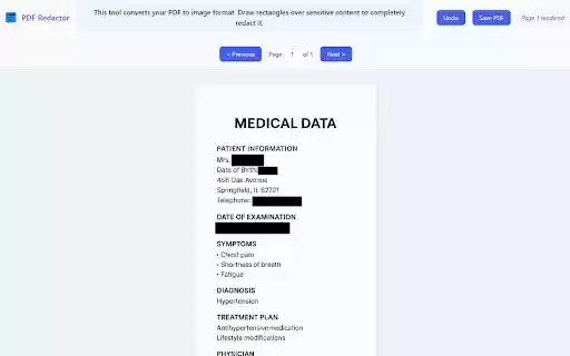 PDF Redactor  from Chrome web store to be run with OffiDocs Chromium online
