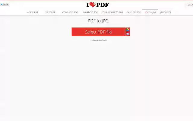 PDF to JPG | ilovepdf.com  from Chrome web store to be run with OffiDocs Chromium online