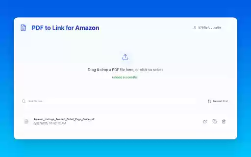PDF to Link for Amazon  from Chrome web store to be run with OffiDocs Chromium online