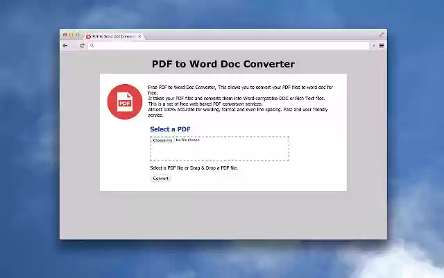 PDF to Word Doc Converter from Chrome web store to be run with OffiDocs Chromium online PDF to Word Doc Converter from Chrome web store to be run with OffiDocs Chromium online