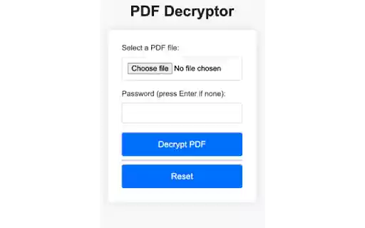 PDF Unlocker  from Chrome web store to be run with OffiDocs Chromium online