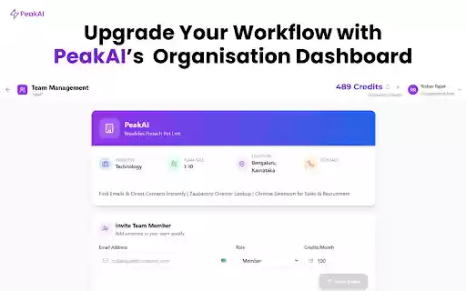 PeakAI : Free instant Phone Numbers from LinkedIn  from Chrome web store to be run with OffiDocs Chromium online