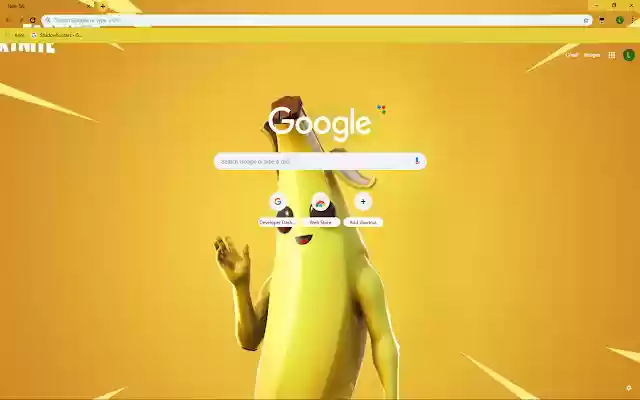 Peely Banana Fortnite Skin Theme  from Chrome web store to be run with OffiDocs Chromium online