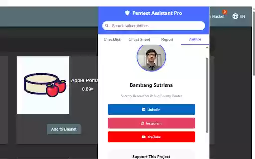 Pentest Assistant  from Chrome web store to be run with OffiDocs Chromium online