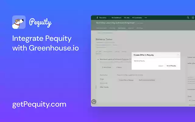 Pequity for Greenhouse Instacart  from Chrome web store to be run with OffiDocs Chromium online