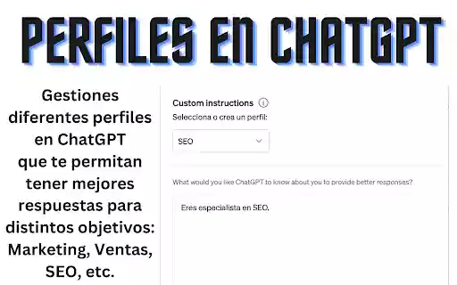 Perfiles para ChatGPT  from Chrome web store to be run with OffiDocs Chromium online