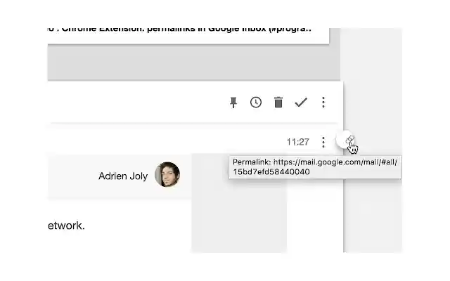 Permalinks for Google Inbox  from Chrome web store to be run with OffiDocs Chromium online