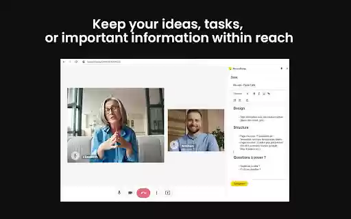 PermaNotes  from Chrome web store to be run with OffiDocs Chromium online