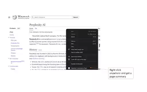 Perplexity AI Extension  from Chrome web store to be run with OffiDocs Chromium online
