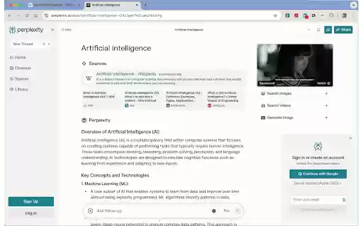 PerplexSearch  from Chrome web store to be run with OffiDocs Chromium online