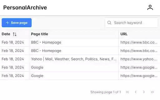 PersonalArchive  from Chrome web store to be run with OffiDocs Chromium online