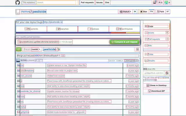 Pesticide for Chrome (without hover bar)  from Chrome web store to be run with OffiDocs Chromium online