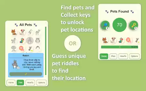Pet Finder  from Chrome web store to be run with OffiDocs Chromium online