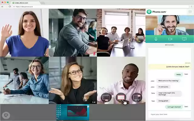 Phone.com Screen Sharing  from Chrome web store to be run with OffiDocs Chromium online