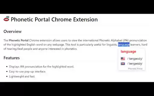 Phonetic Portal from Chrome web store to be run with OffiDocs Chromium online Phonetic Portal from Chrome web store to be run with OffiDocs Chromium online