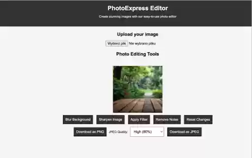 PhotoExpress Editor  from Chrome web store to be run with OffiDocs Chromium online