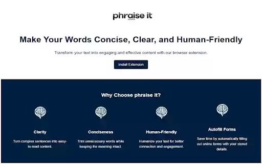 phraise it  from Chrome web store to be run with OffiDocs Chromium online