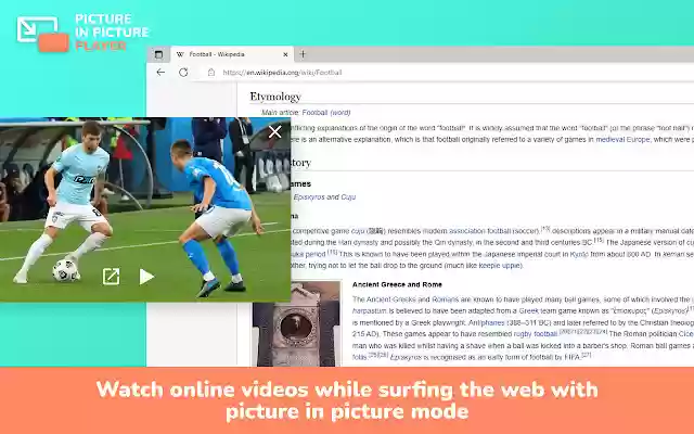 Picture in Picture player from Chrome web store to be run with OffiDocs Chromium online Picture in Picture player from Chrome web store to be run with OffiDocs Chromium online