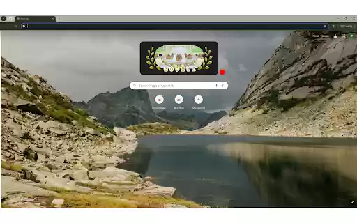 Picturesque vast lake surrounded with rocky mountains  from Chrome web store to be run with OffiDocs Chromium online