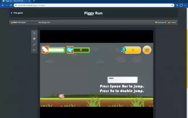 Piggy Run depuis la boutique en ligne Chrome doit être exécuté avec OffiDocs Chromium en ligne