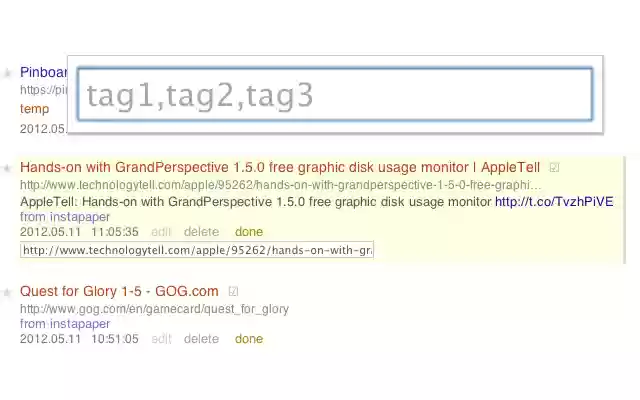 Pinboard.in: Better Keyboard  from Chrome web store to be run with OffiDocs Chromium online