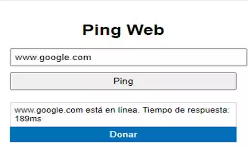 Ping Web  from Chrome web store to be run with OffiDocs Chromium online