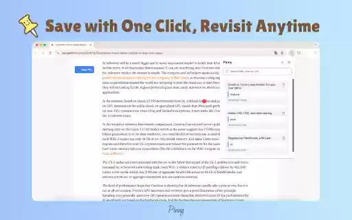 Pinny Pin  Save Web Locations  from Chrome web store to be run with OffiDocs Chromium online