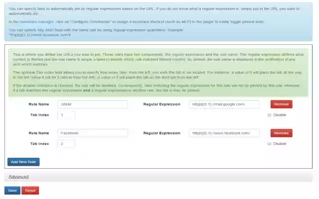 Pin Tab  from Chrome web store to be run with OffiDocs Chromium online