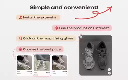 Pinterest product search by photo!  from Chrome web store to be run with OffiDocs Chromium online