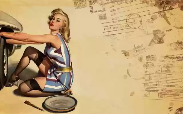 Pin up girl Desktop Wallpaper Pin Up Girl #4  from Chrome web store to be run with OffiDocs Chromium online