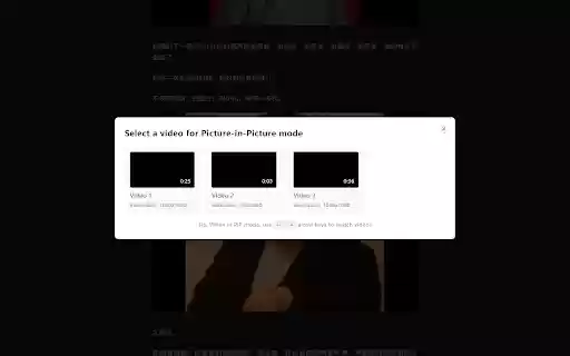 Pip Helper Picture in Picture Assistant  from Chrome web store to be run with OffiDocs Chromium online