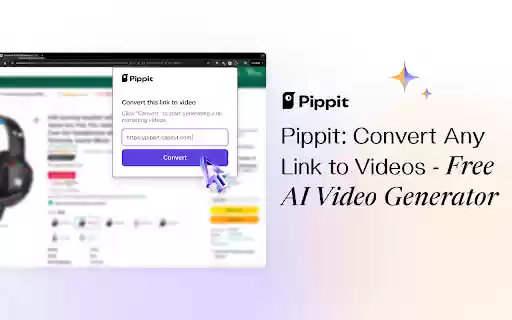 Pippit AI: Convert Any Link to Videos Free AI Video Generator  from Chrome web store to be run with OffiDocs Chromium online