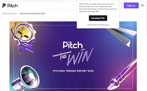Pitch.com PDF Downloader  from Chrome web store to be run with OffiDocs Chromium online
