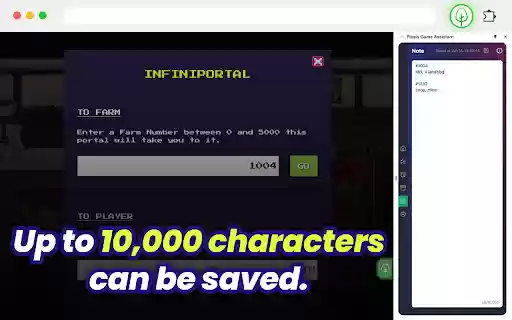 Pixels Game Assistant  from Chrome web store to be run with OffiDocs Chromium online