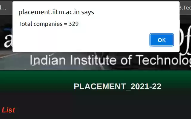 Placements IIT Madras  from Chrome web store to be run with OffiDocs Chromium online