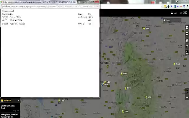 PlaneSpottersAll  from Chrome web store to be run with OffiDocs Chromium online