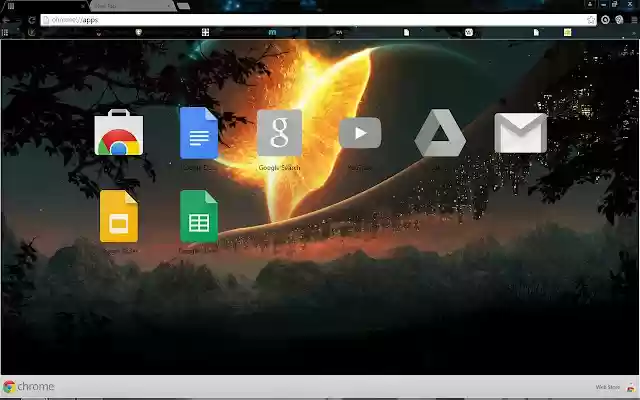 Planets  from Chrome web store to be run with OffiDocs Chromium online