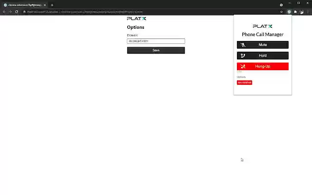 PlatX inConcert Extension  from Chrome web store to be run with OffiDocs Chromium online